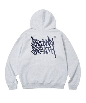 PAISLEY TAG HOODIE - ASH