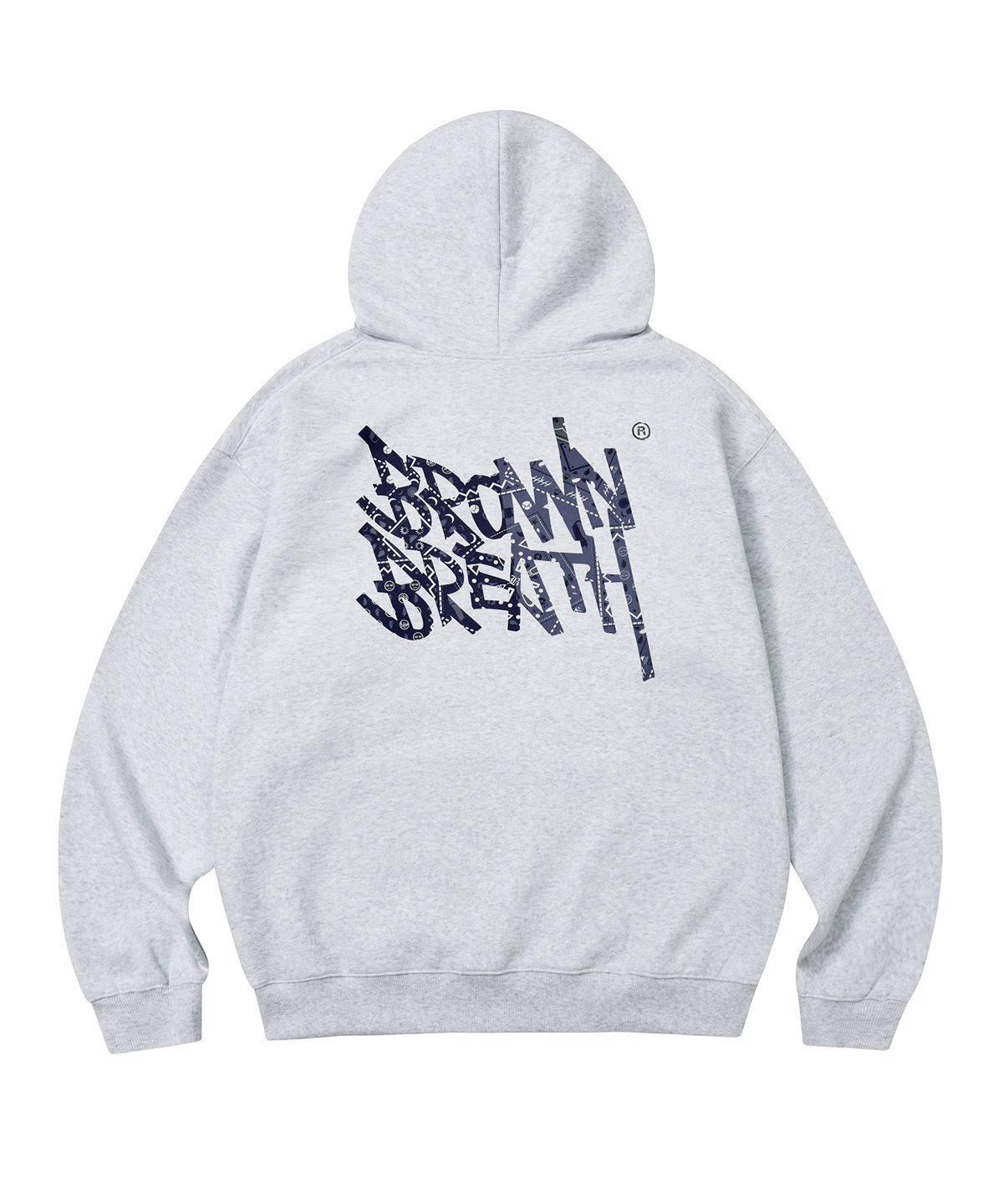 브라운브레스(BROWNBREATH) PAISLEY TAG HOODIE - ASH