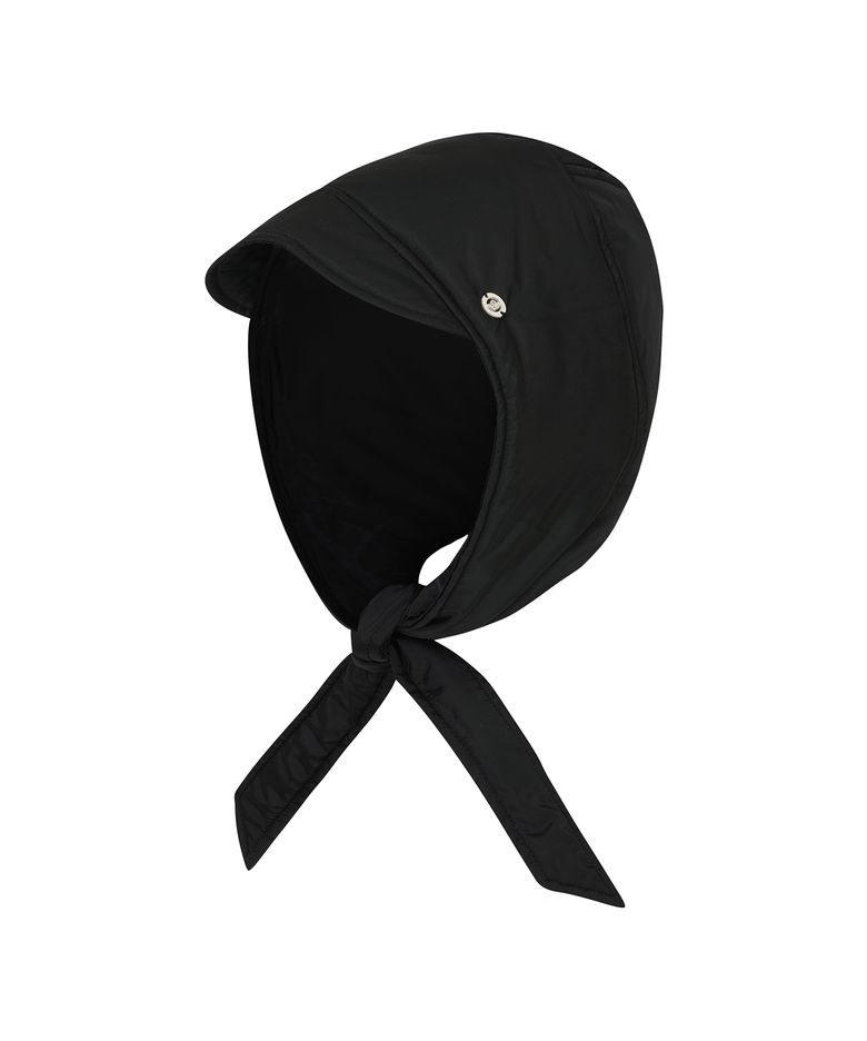 PUFFER HOOD SCARF_Black