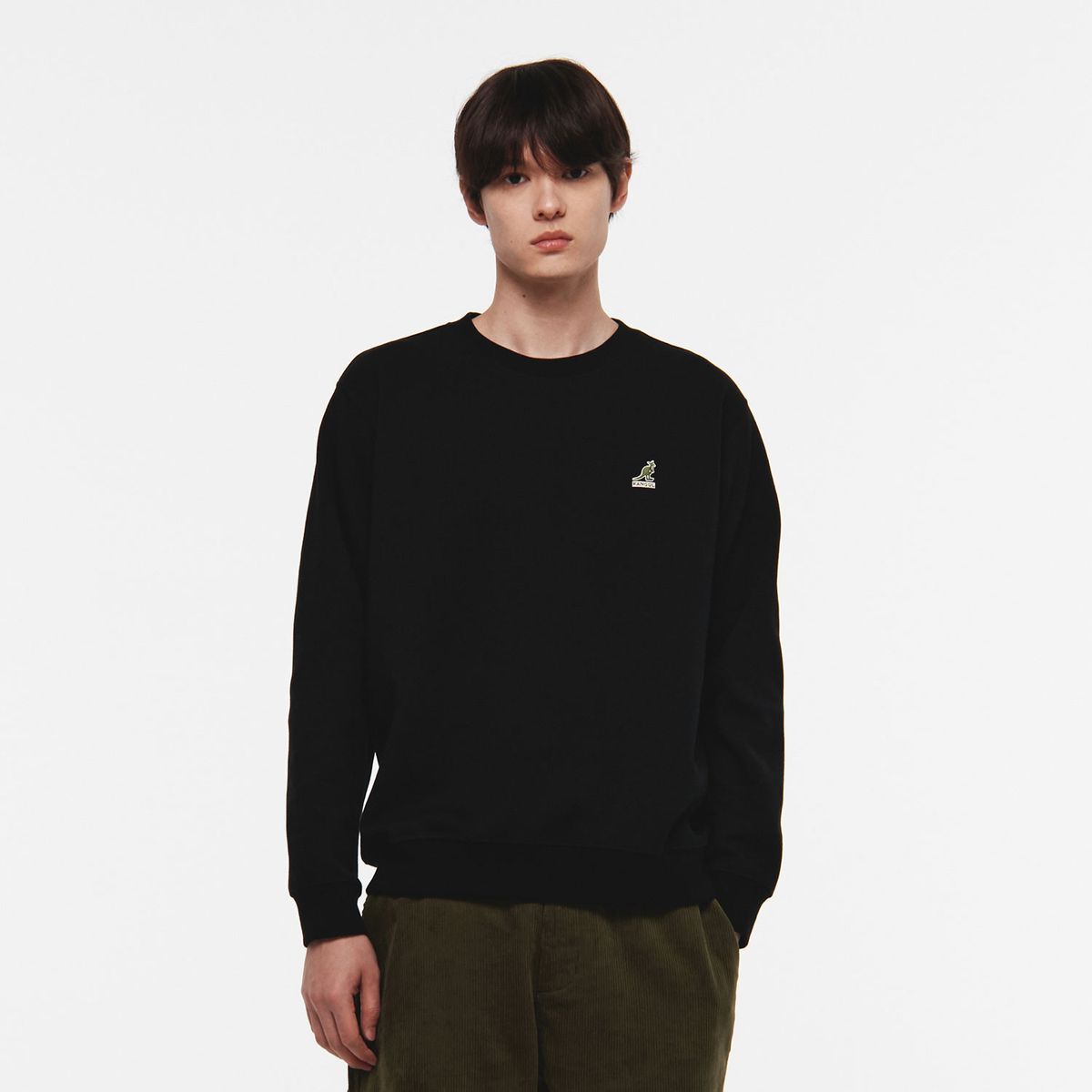 캉골(KANGOL) 박스 로고 스웨트셔츠 1791 블랙