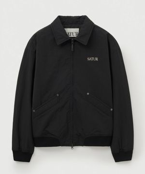 마론 나일론 패디드 봄버 자켓 블랙