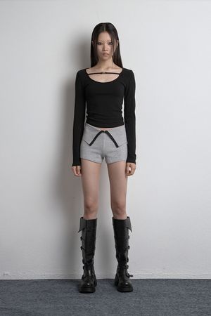 TWO-WAY BUCKLE LONG SLEEVE BLACK