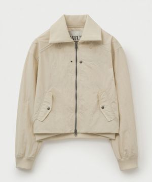 (W) 마론 나일론 크롭 봄버 자켓 라이트 베이지