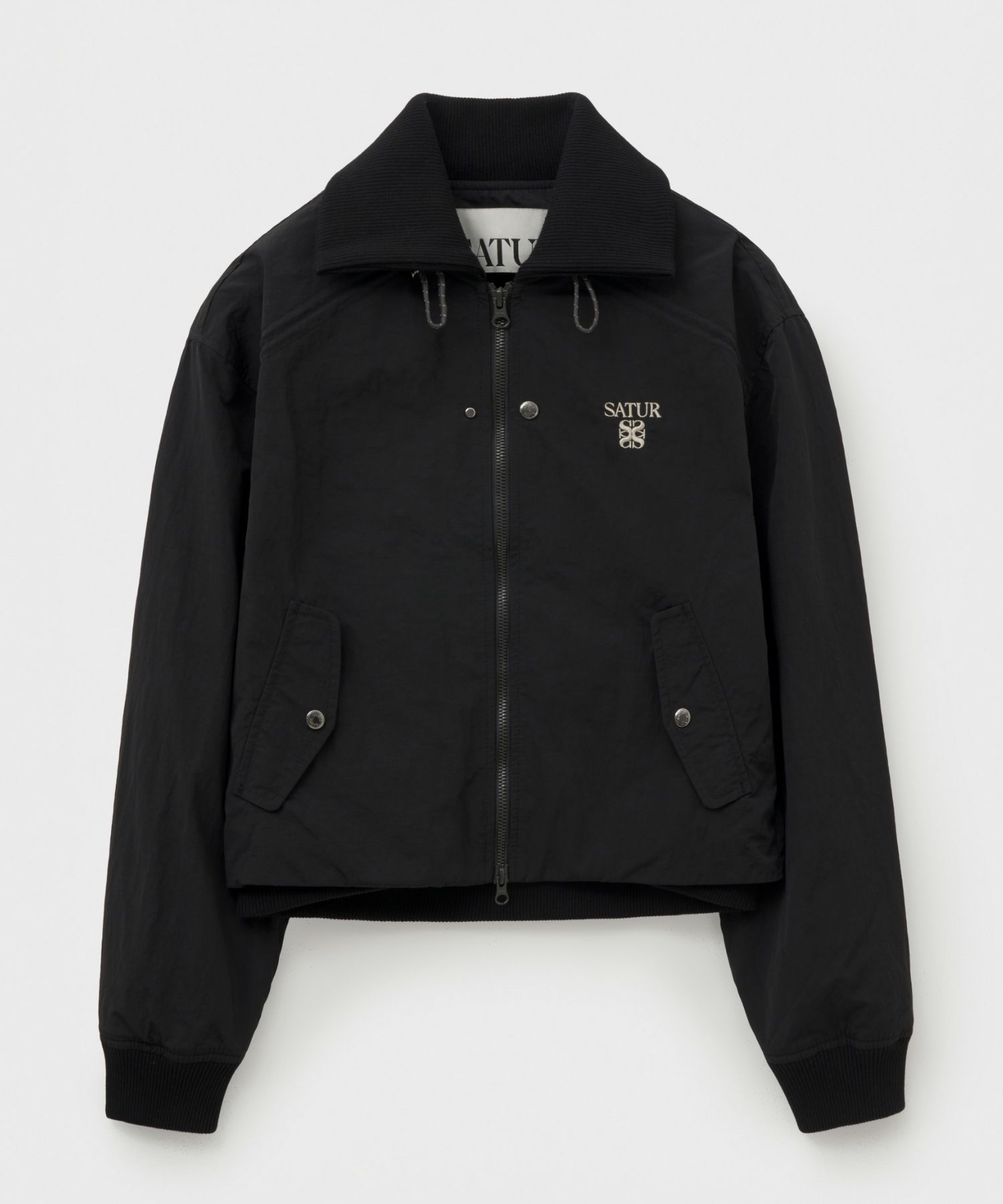 MUSINSA公式 | SATUR (W) マロンナイロンクロップボンバージャケット