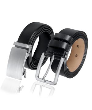 CRBT120 남성 정장 캐주얼 벨트 2종 세트 패키지