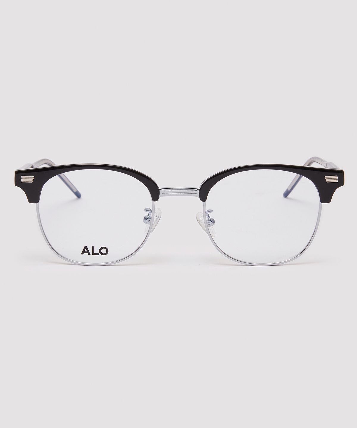 알로아이웨어(ALO EYEWEAR) [Essential] AL5506 0911G 하금테 블랙/실버 안경테 블루라이트 차단 렌즈 선택