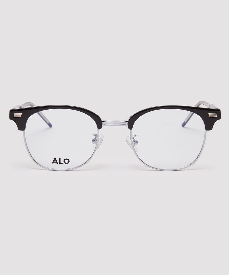 [Essential] AL5506 0911G 하금테 블랙/실버 안경테 블루라이트 차단 렌즈 선택