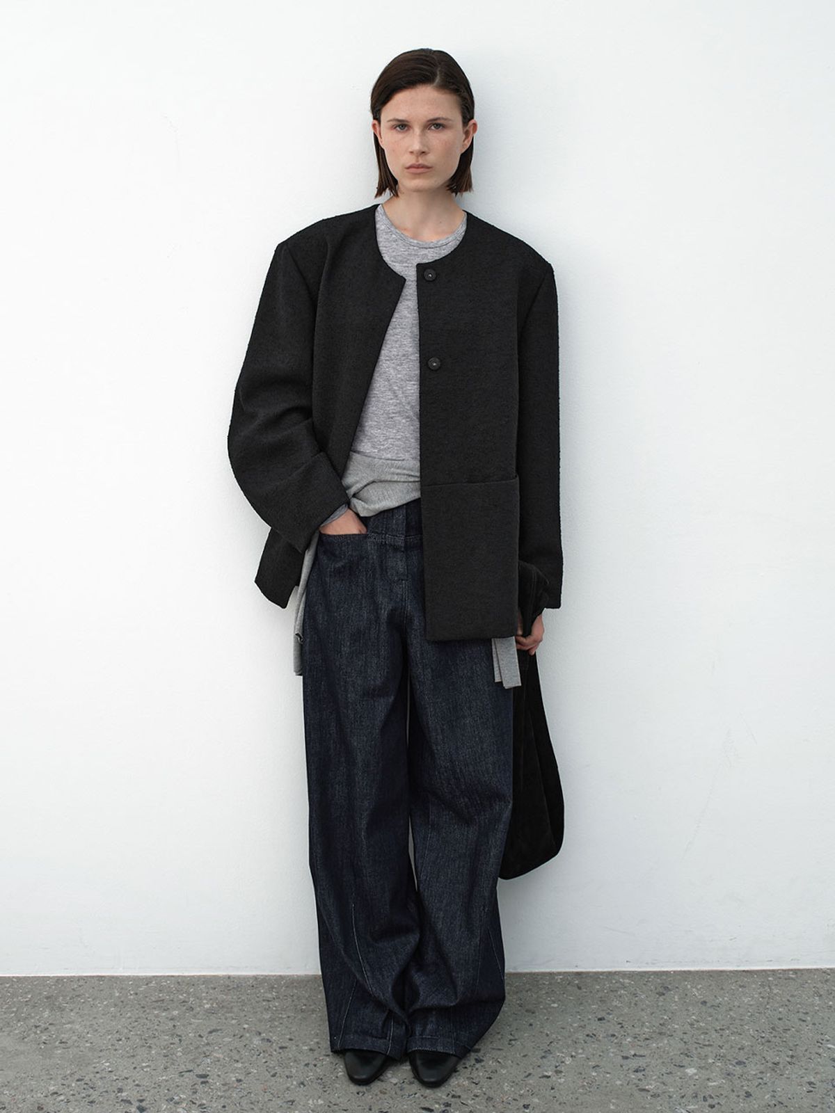 아틀리에 나인(ATELIER NAIN) ROUND NECK OVERFIT SET-UP TWEED JACKET(JK-3041)