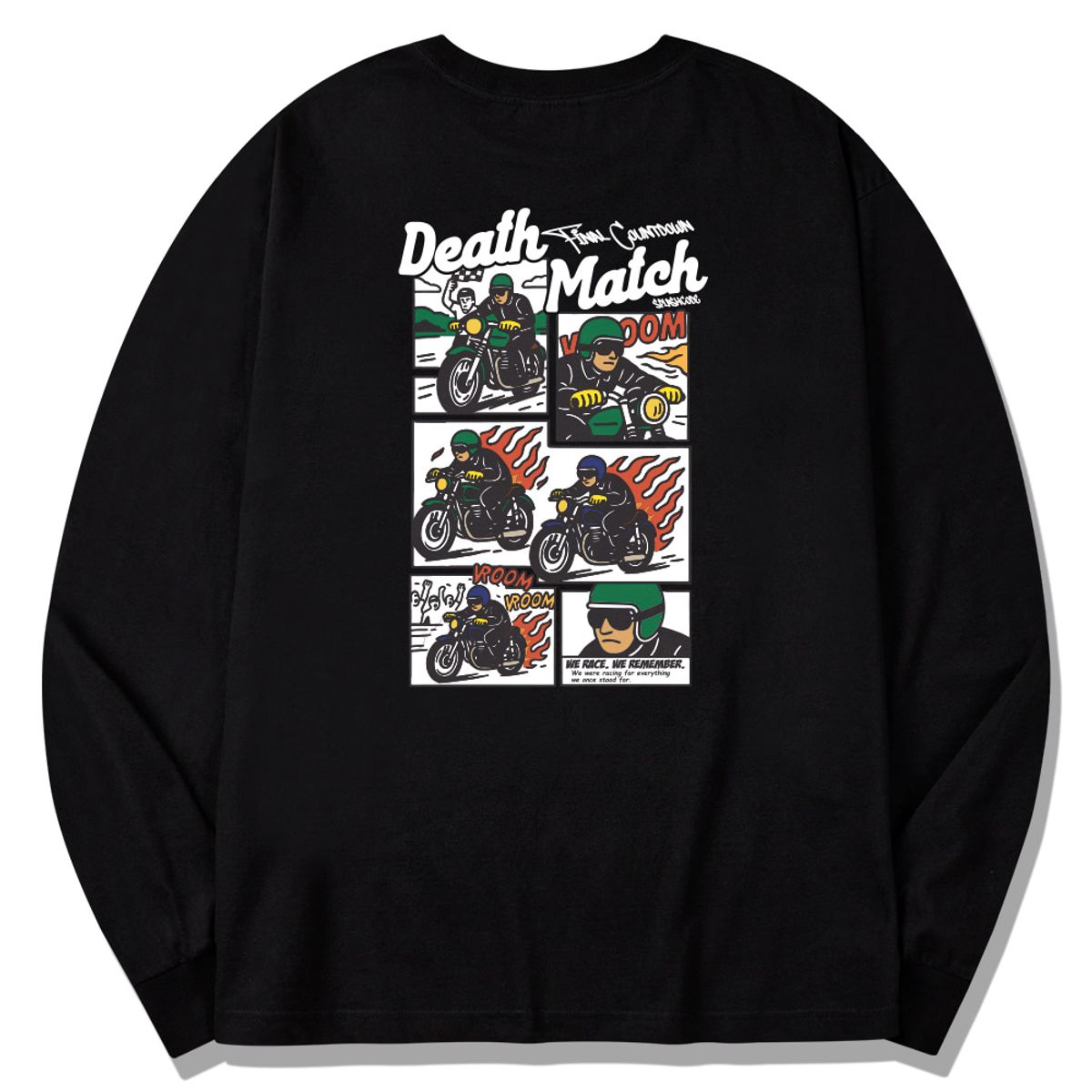 스플래시코드(SPLASHCODE) 롱슬리브 블랙 - 데스매치 카툰(Death Match Cartoon)