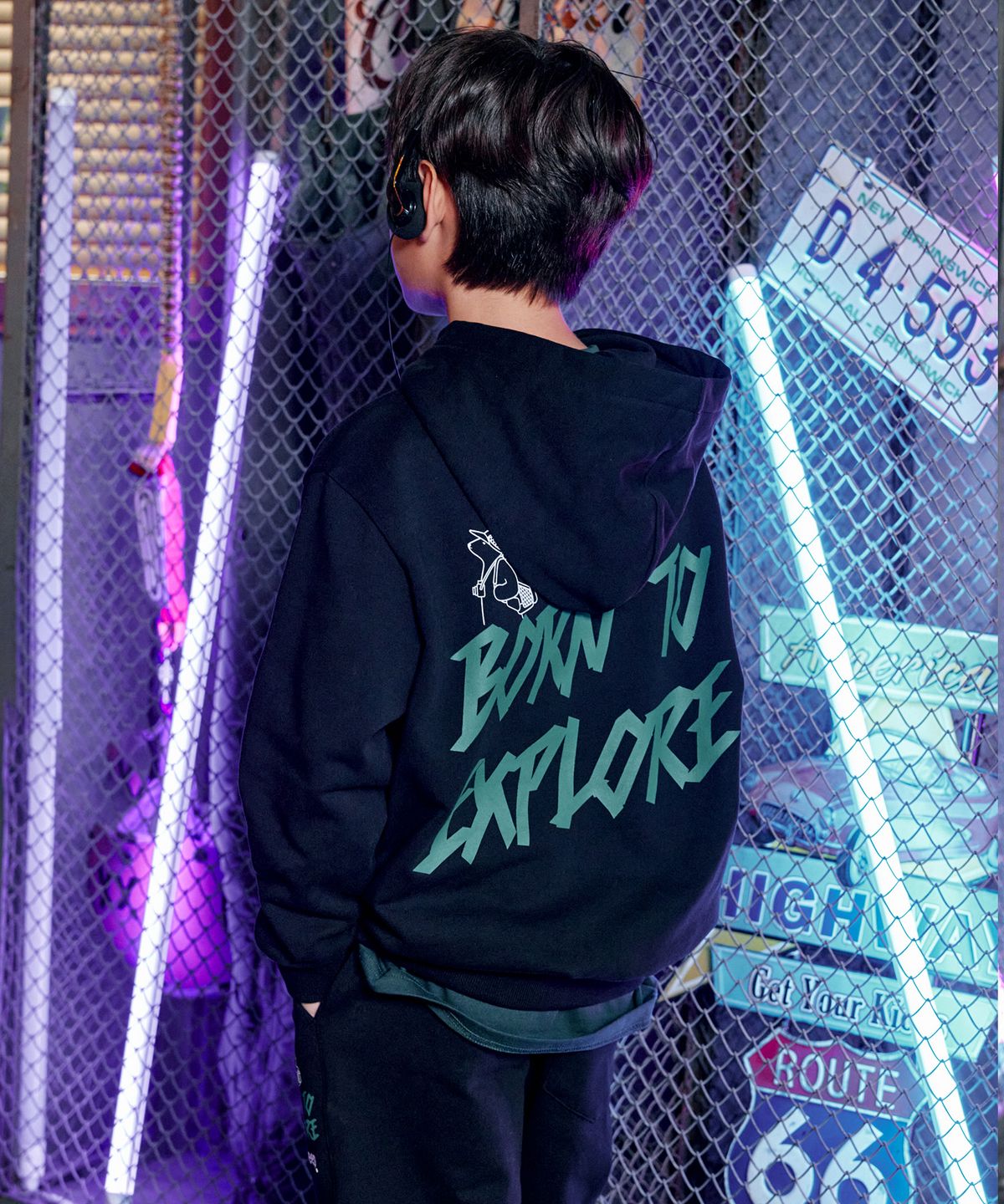 지프키즈(JEEPKIDS) 본 투 익스플로어 베어 후드티(KQ5THU062BK)