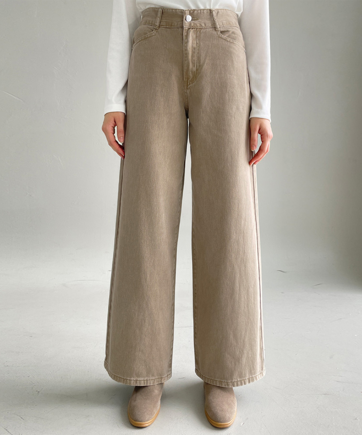 슬로우롤리(SLOWLOLLI) Classic wide cotton pants