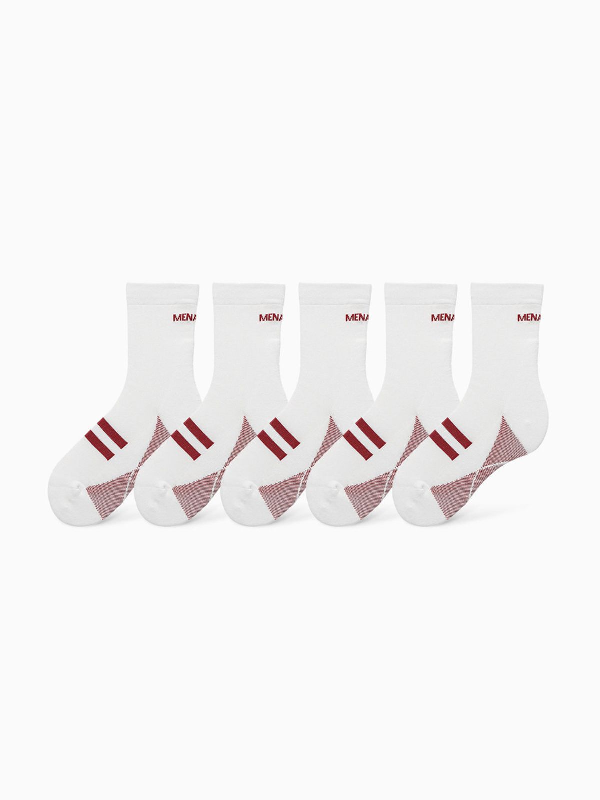 미나수(MENASOO) [5 PACK] Menasoo Soft Runsocks_White