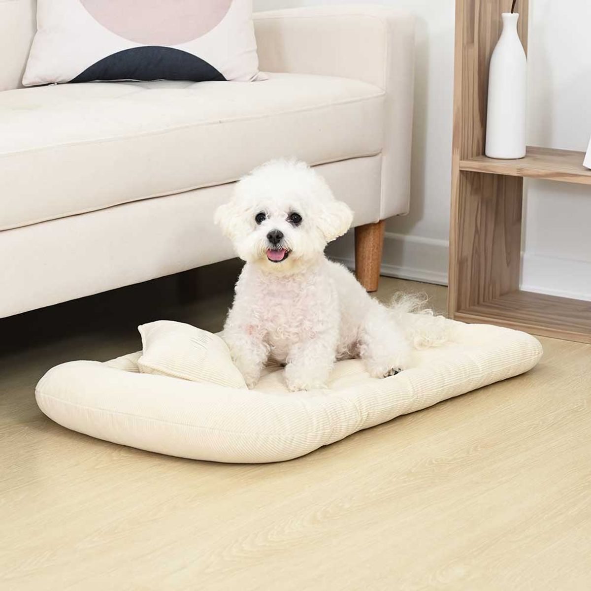 폼포라펫(POMPORAPET) 코듀로이 강아지 하우스 방석
