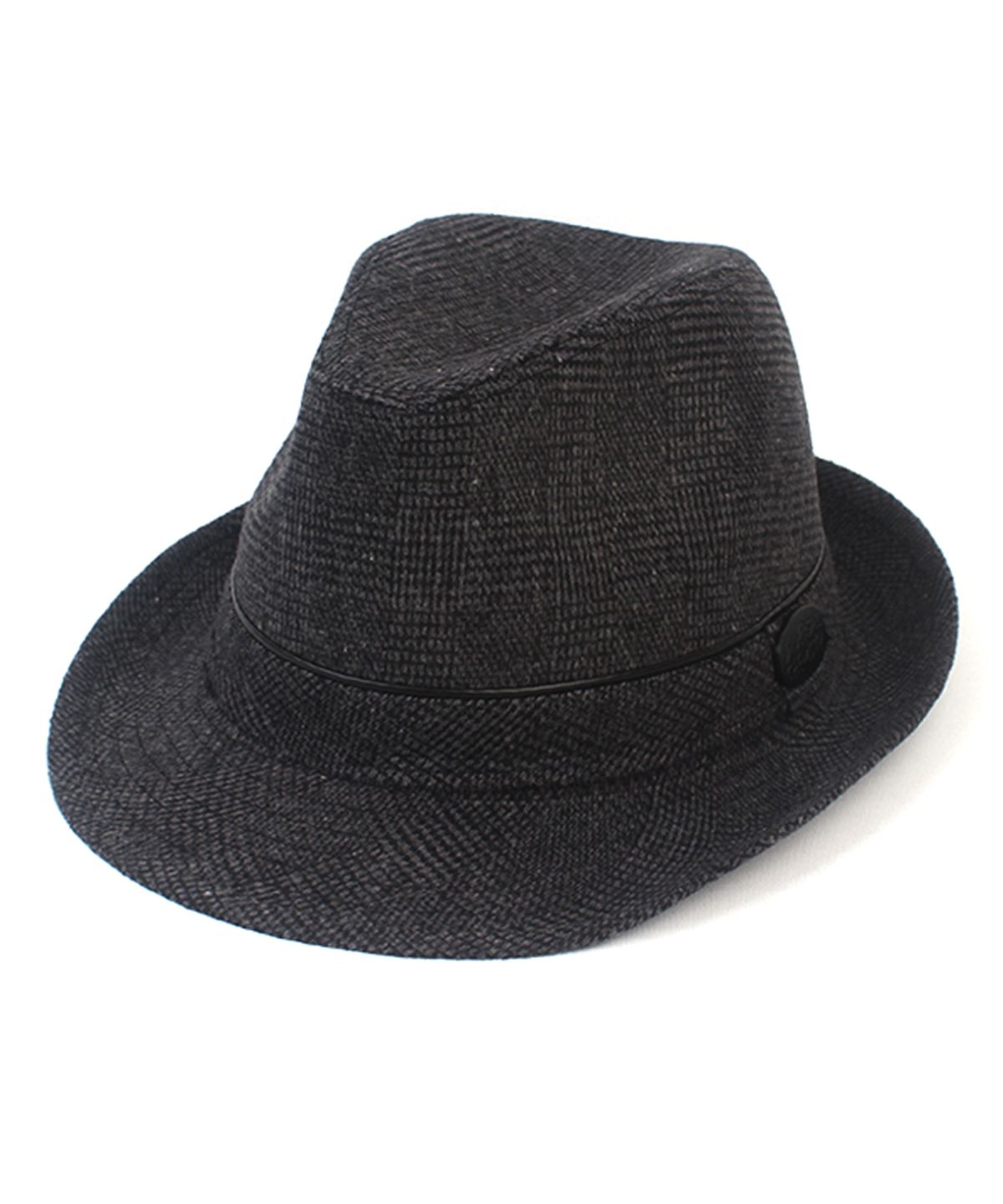 유니버셜 케미스트리(UNIVERSAL CHEMISTRY) BU Glencheck Piping Charcoal Fedora 페도라