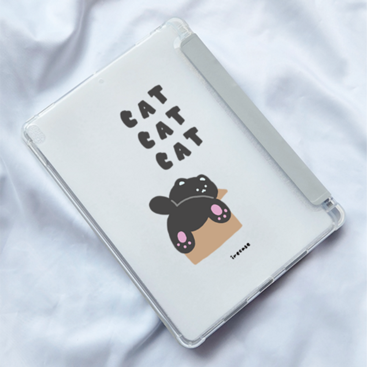 이레케이스앤굿즈(IRECASEGOODS) 박스냥이 갤럭시탭 아이패드 애플펜슬 수납가능 풀커버 케이스