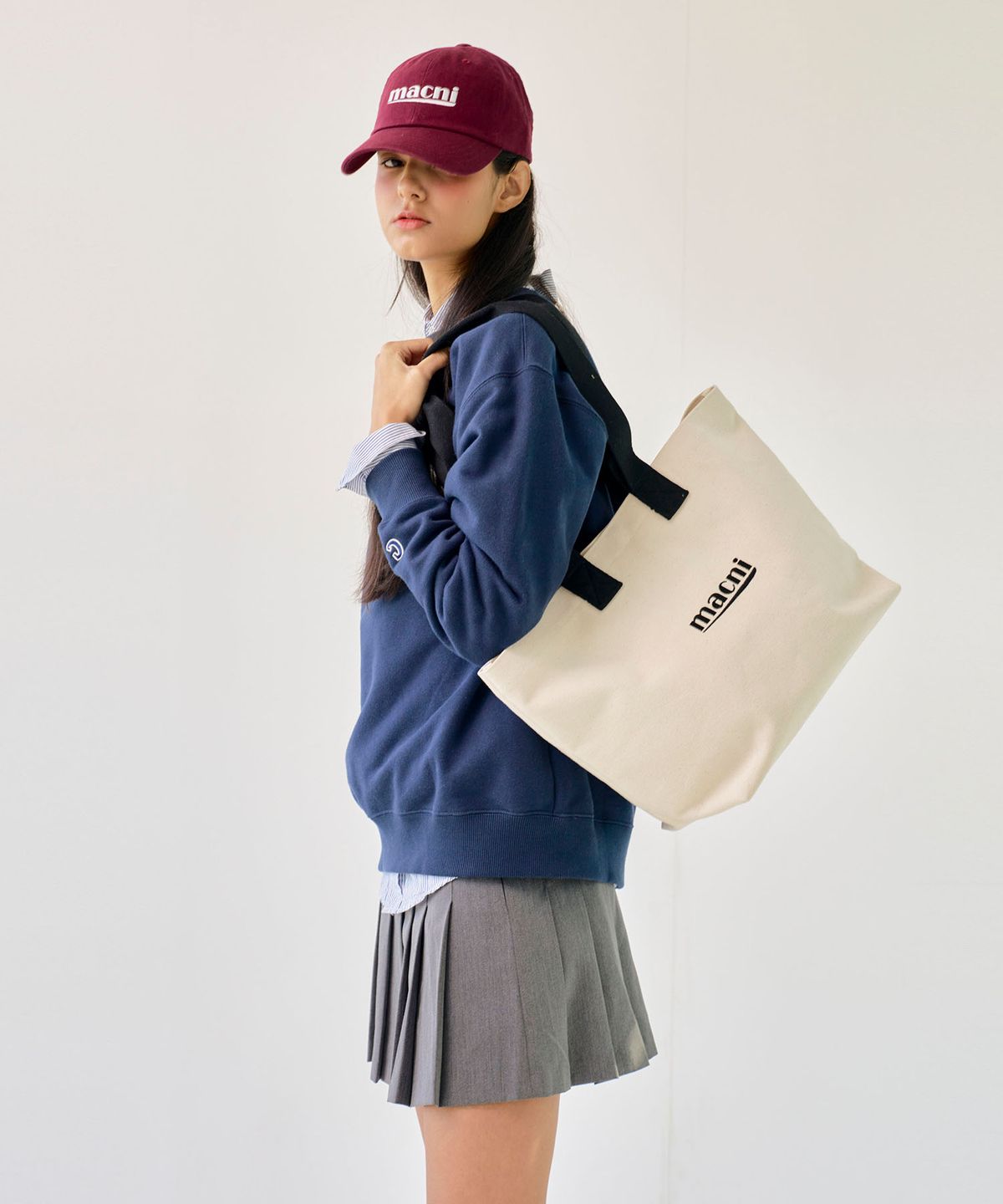 마크니(MACNI) CANVAS TOTE BAG_IVORY