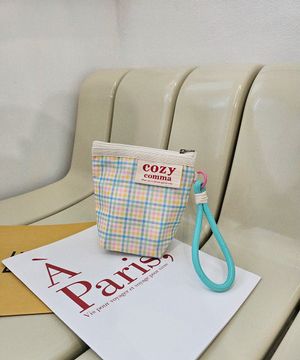 나만의 커스텀 손목 스트랩파우치_파스텔 체크