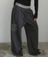 Check Layered 96 Wide 2way Jogger - Charcoal
