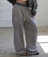 Check Layered 96 Wide 2way Jogger - Gray