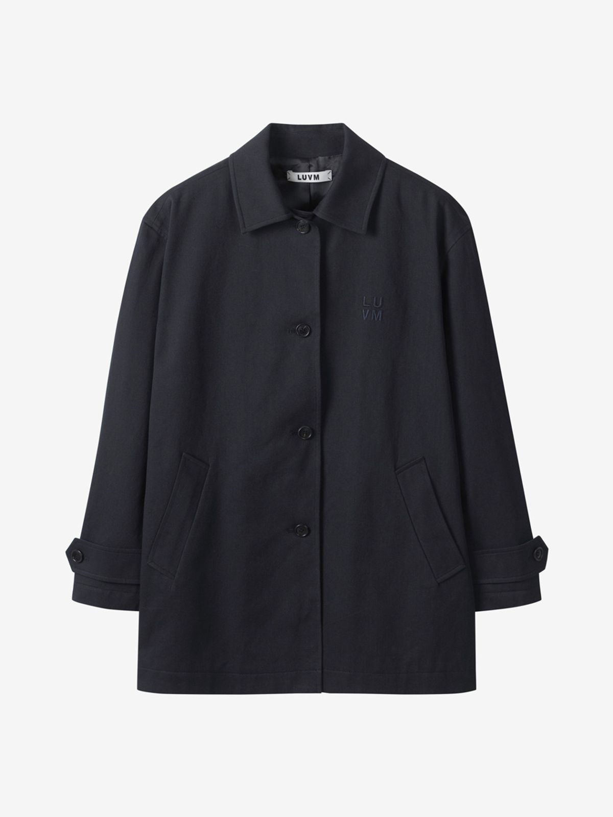 엘유브이엠(LUVM) COTTON MIDI COAT_NAVY