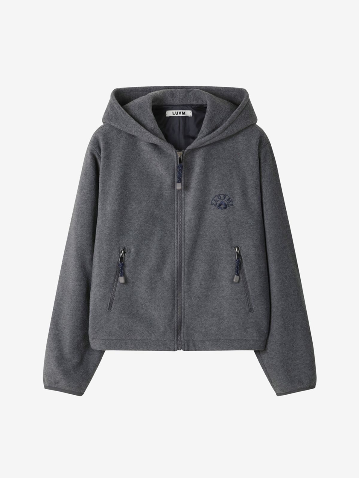 엘유브이엠(LUVM) HOODIED FLEECE JACKET_MELANGE GRAY