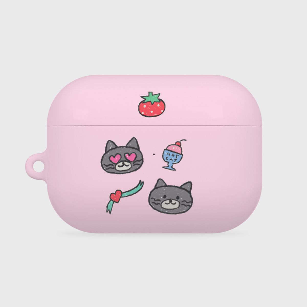 더나인몰(THE NINEMALL) doodle hey cat pattern [hard 에어팟케이스 시리즈]