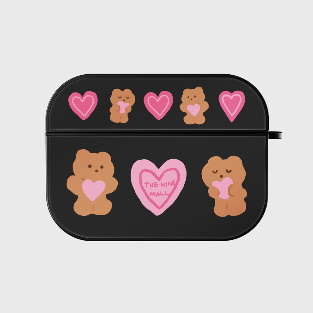 더나인몰(THE NINEMALL) pink heart gummy pattern [bumper 에어팟케이스 시리즈]