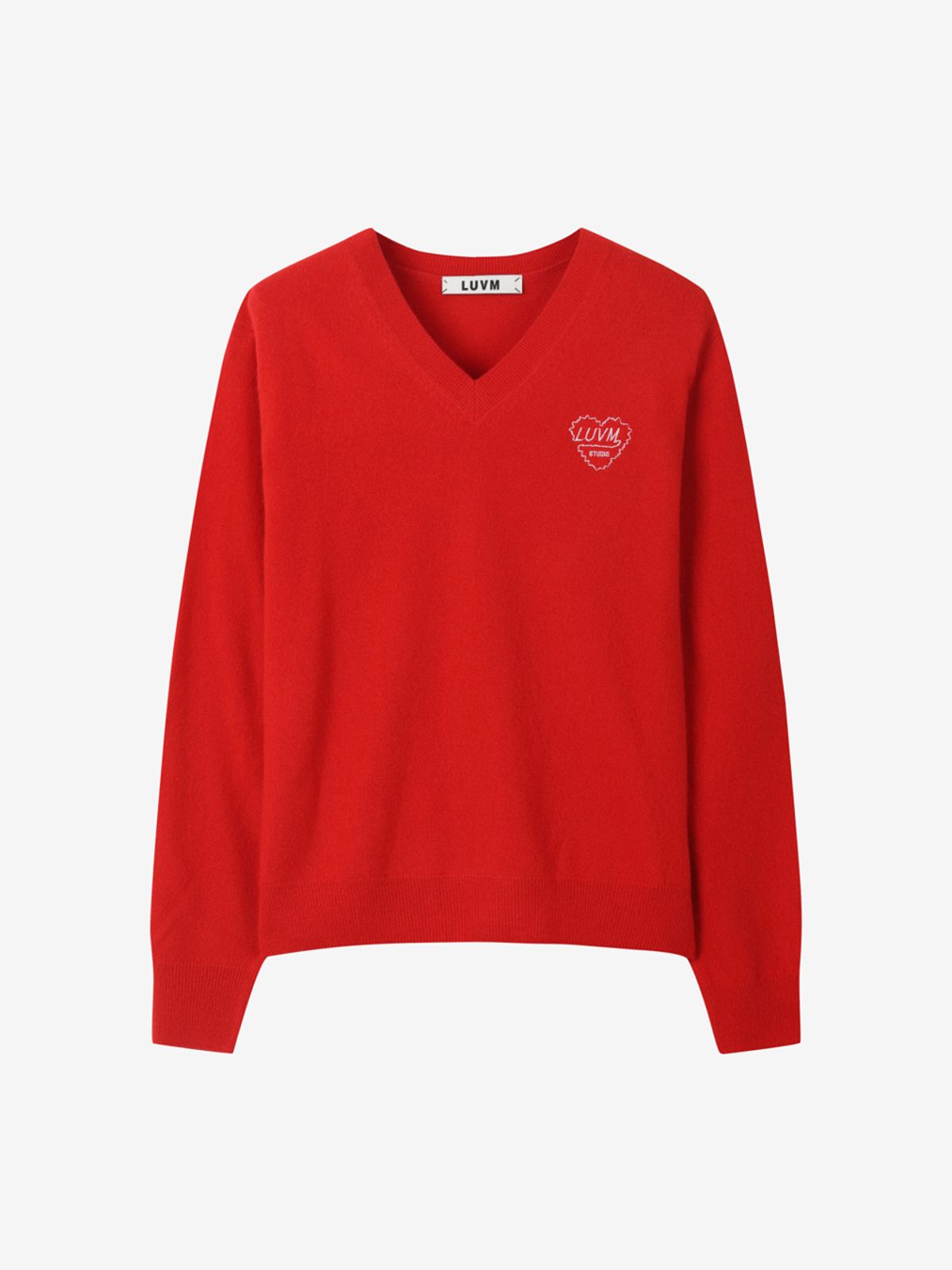 엘유브이엠(LUVM) V-NECK KNIT PULLOVER_RED