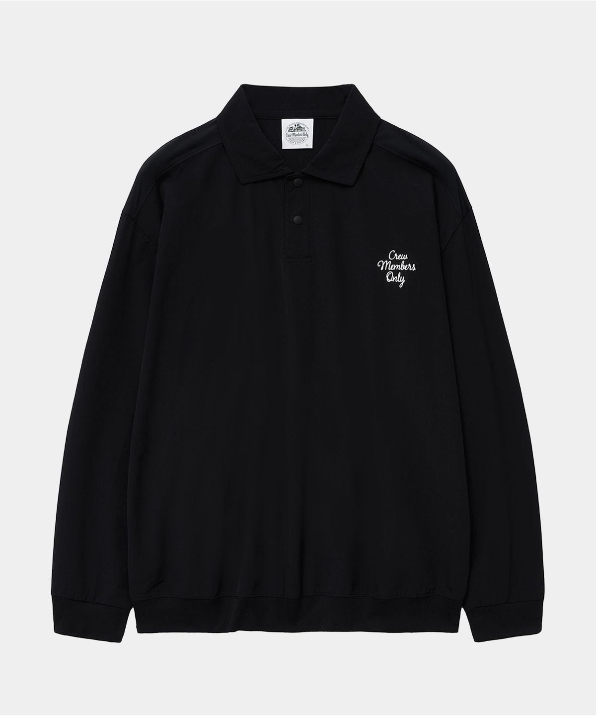 크루멤버스온리(CREW MEMBERS ONLY) MESH MIX NYLON POLO BLACK