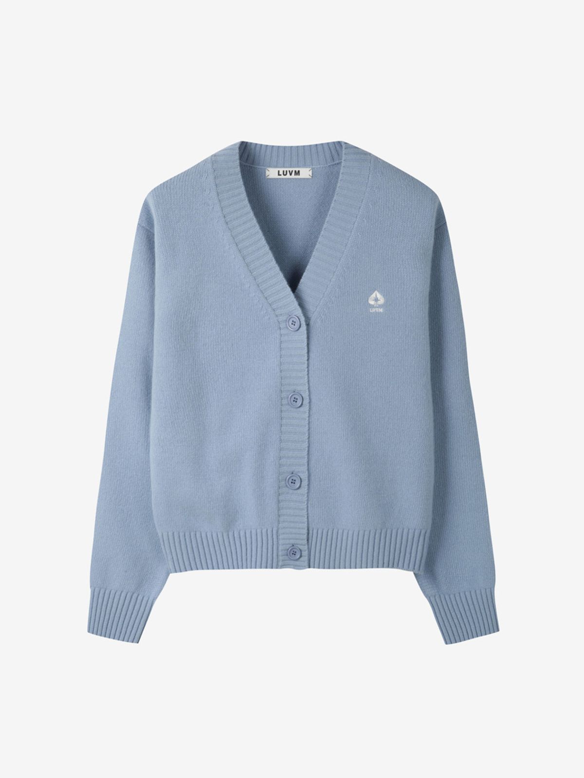 엘유브이엠(LUVM) V-NECK WOOL CARDIGAN_SKY BLUE