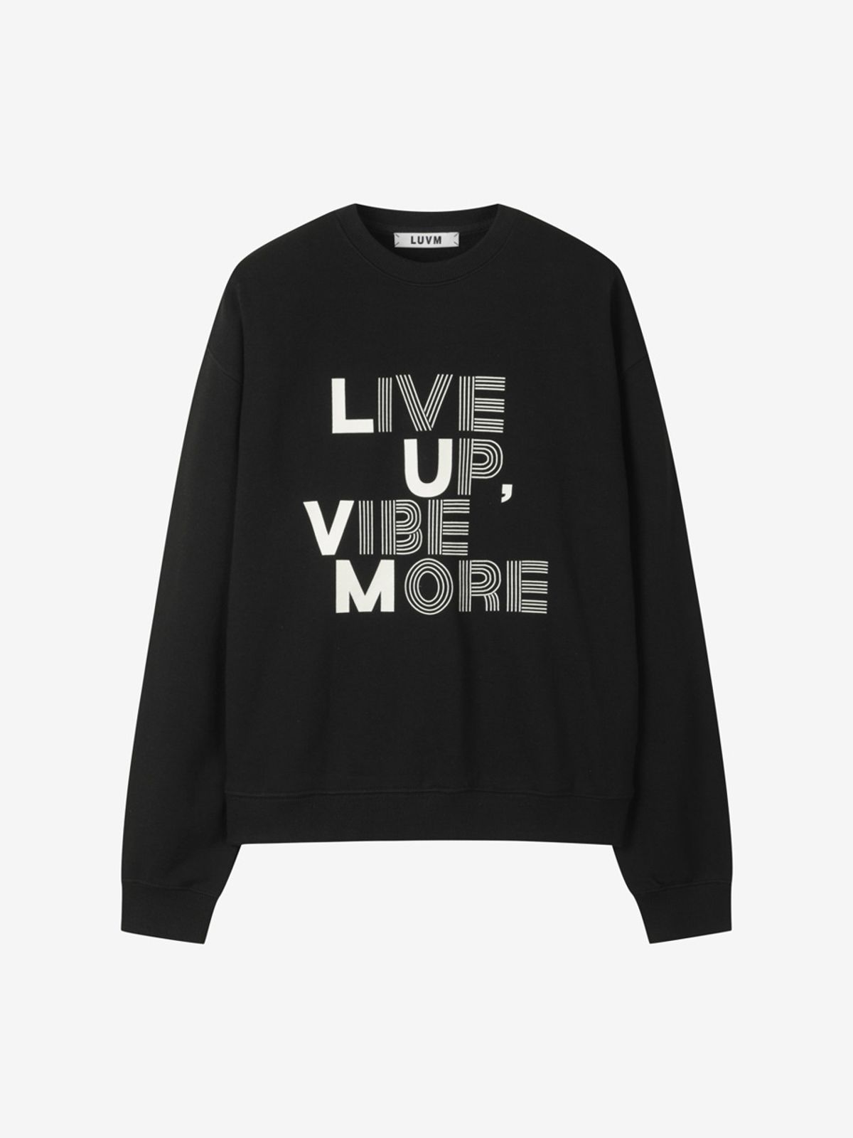 엘유브이엠(LUVM) LETTERING SWEATSHIRTS_BLACK