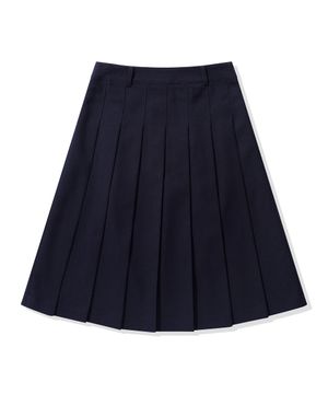 (우먼) 플리츠 스커트_다크네이비