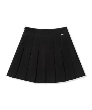 (우먼) 플리츠 미니 스커트_블랙