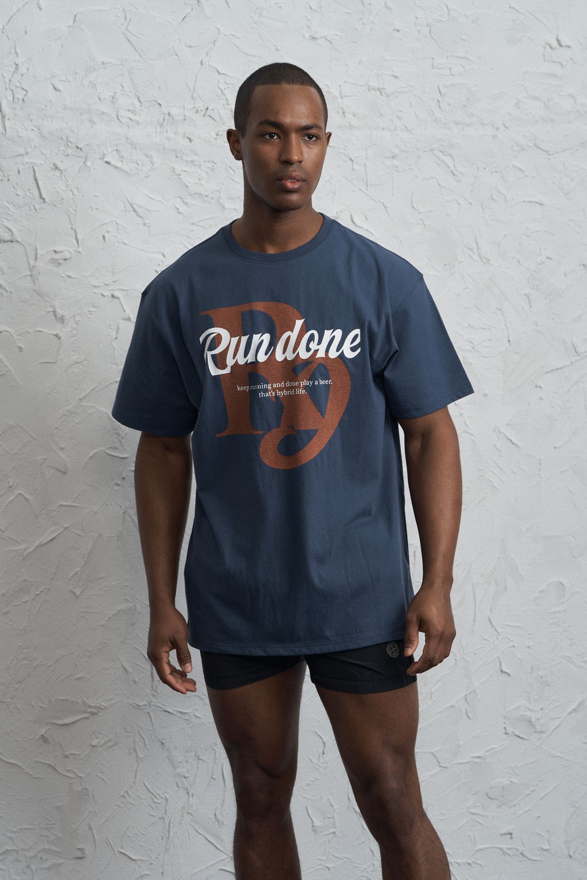 런던(RUNDONE) RD t-shirts [NAVY]