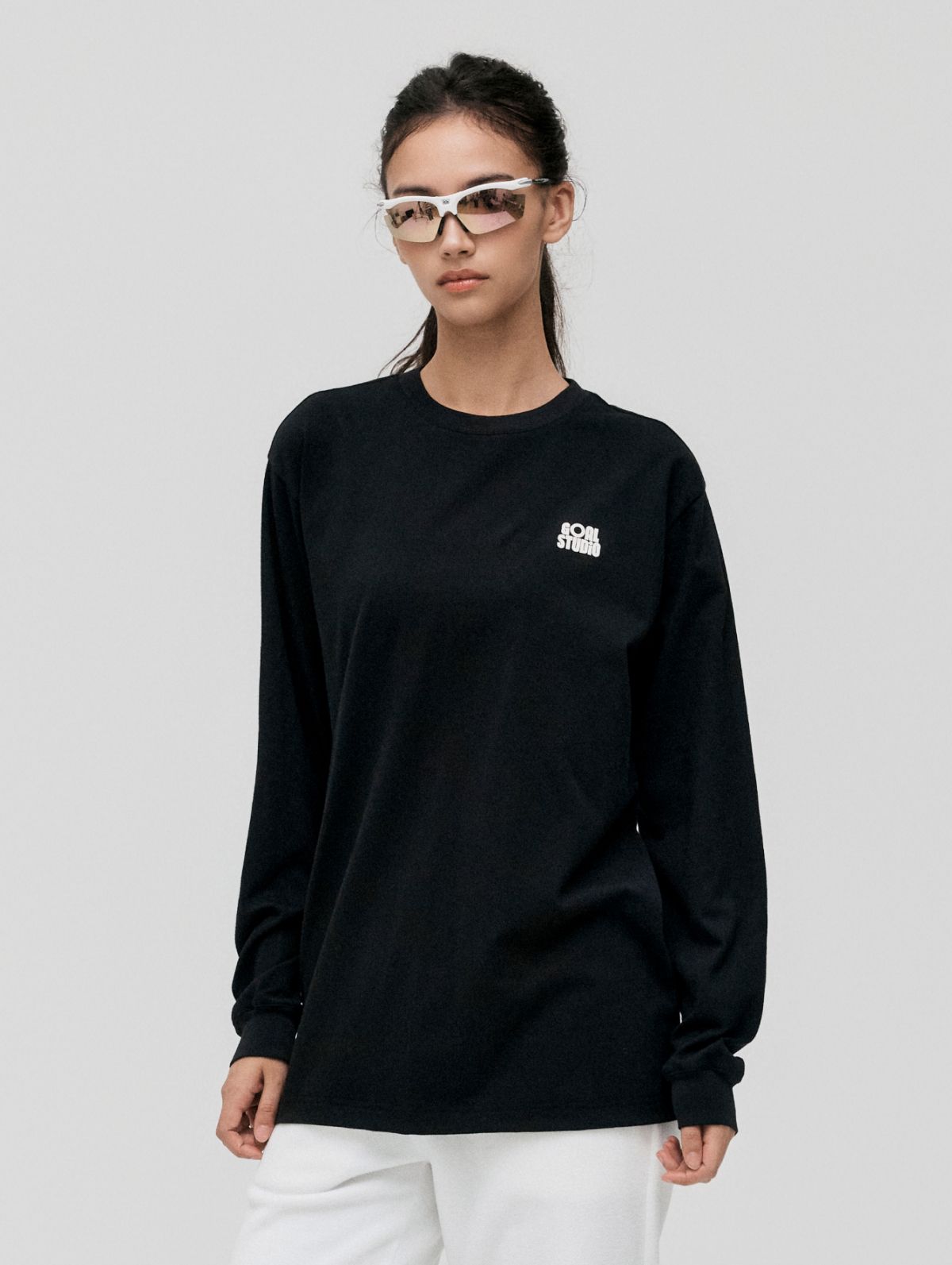 골스튜디오(GOALSTUDIO) ESSENTIAL LAYERED LONGSLEEVE TEE-BLACK
