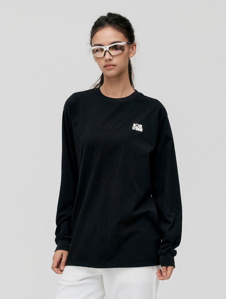 ESSENTIAL LAYERED LONGSLEEVE TEE-BLACK
