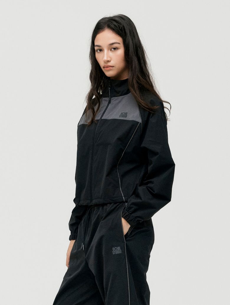 WS STRETCH TRACK JACKET-BLACK