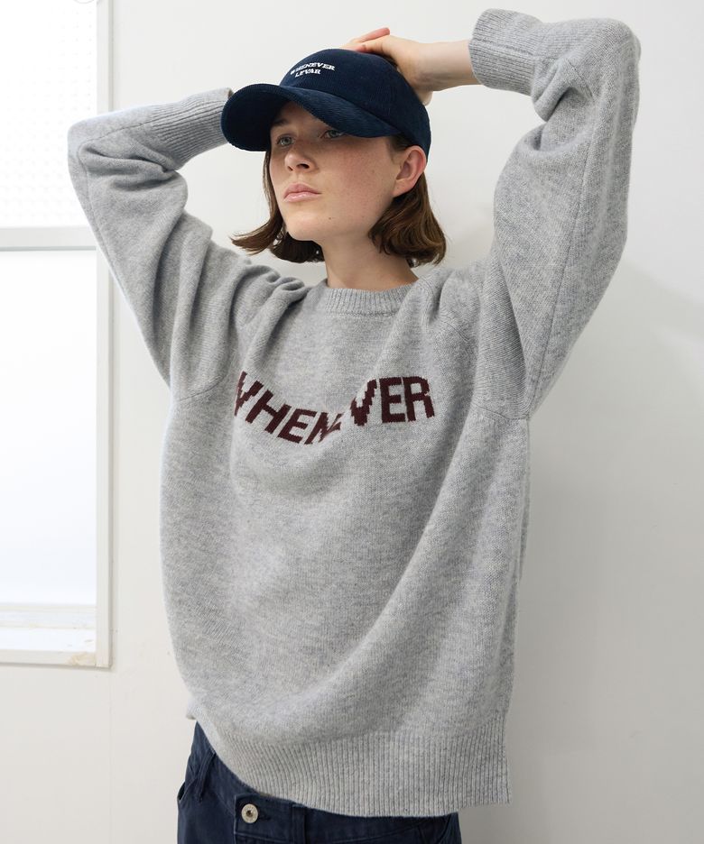 Whenever Wool Raglan Knit - Melange grey