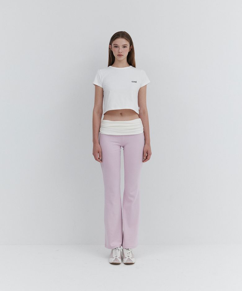 Roll-Up Flare Pants_Pink