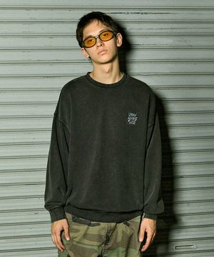 어치브 아카이브 자수 맨투맨 티셔츠 다크그레이 FMT760-Z