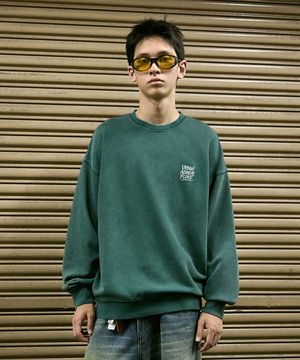 어치브 아카이브 자수 맨투맨 티셔츠 블루그린 FMT760-Z