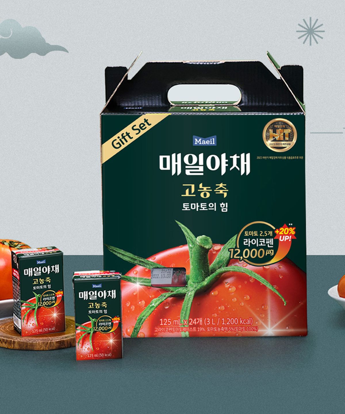 매일야채(MAEILYACHAE) [선물세트] 매일야채 고농축 토마토의 힘 125ml 24팩