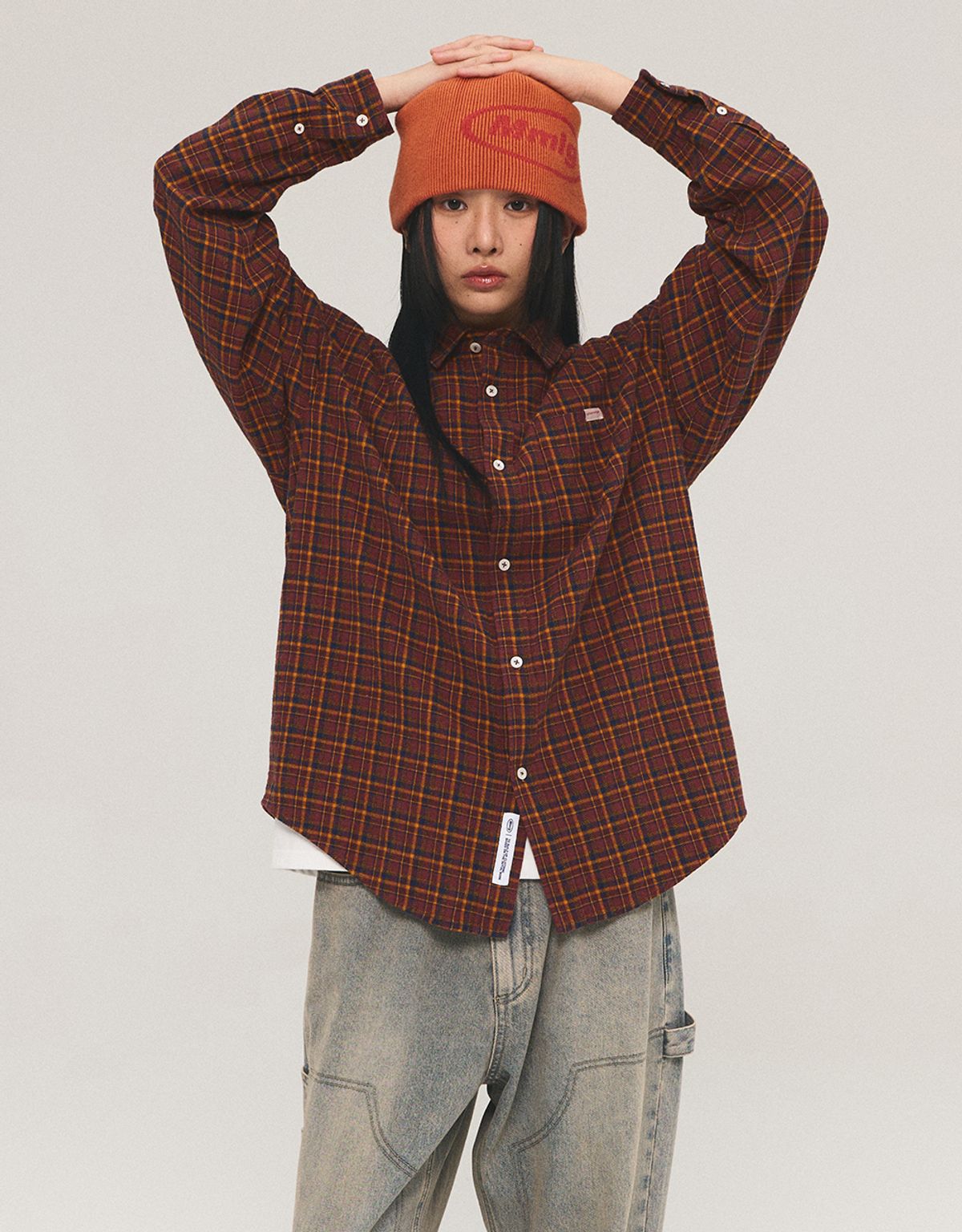 엠엠엘지(MMLG) [Mmlg] SERIES FLANNEL SHIRT (BROWN)