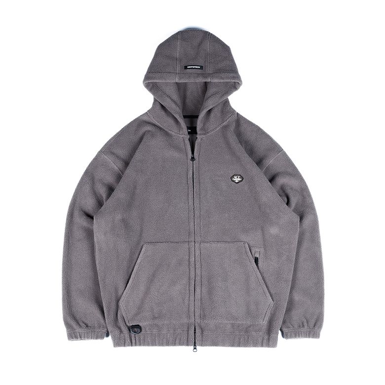 FB10GY 팝콘 집업 후드 Grey