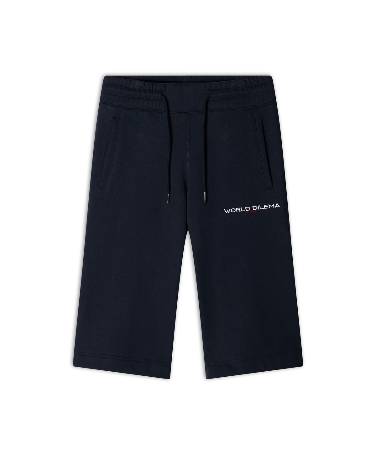 월드딜레마(WORLDDILEMA) Boot-Cut Half Jersey Pants(Navy)
