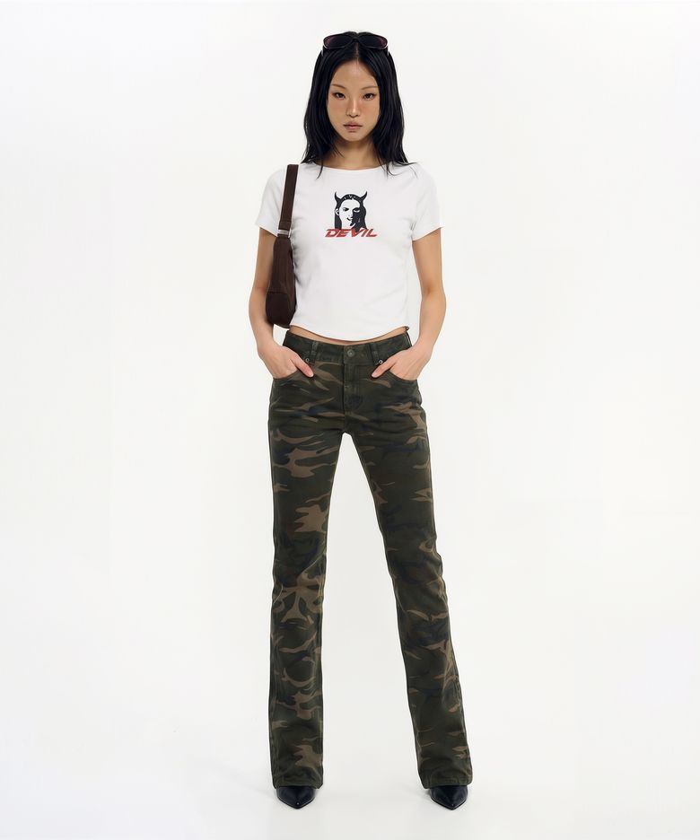 Boot-Cut Pants (Camo)