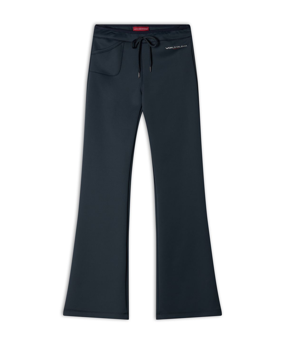 월드딜레마(WORLDDILEMA) Low-Waist Leggings Boot-Cut Pants (Charcoal)