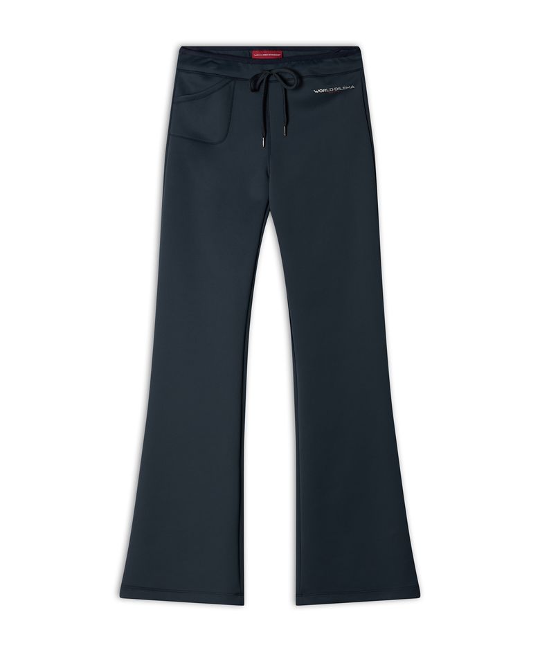 Low-Waist Leggings Boot-Cut Pants (Charcoal)