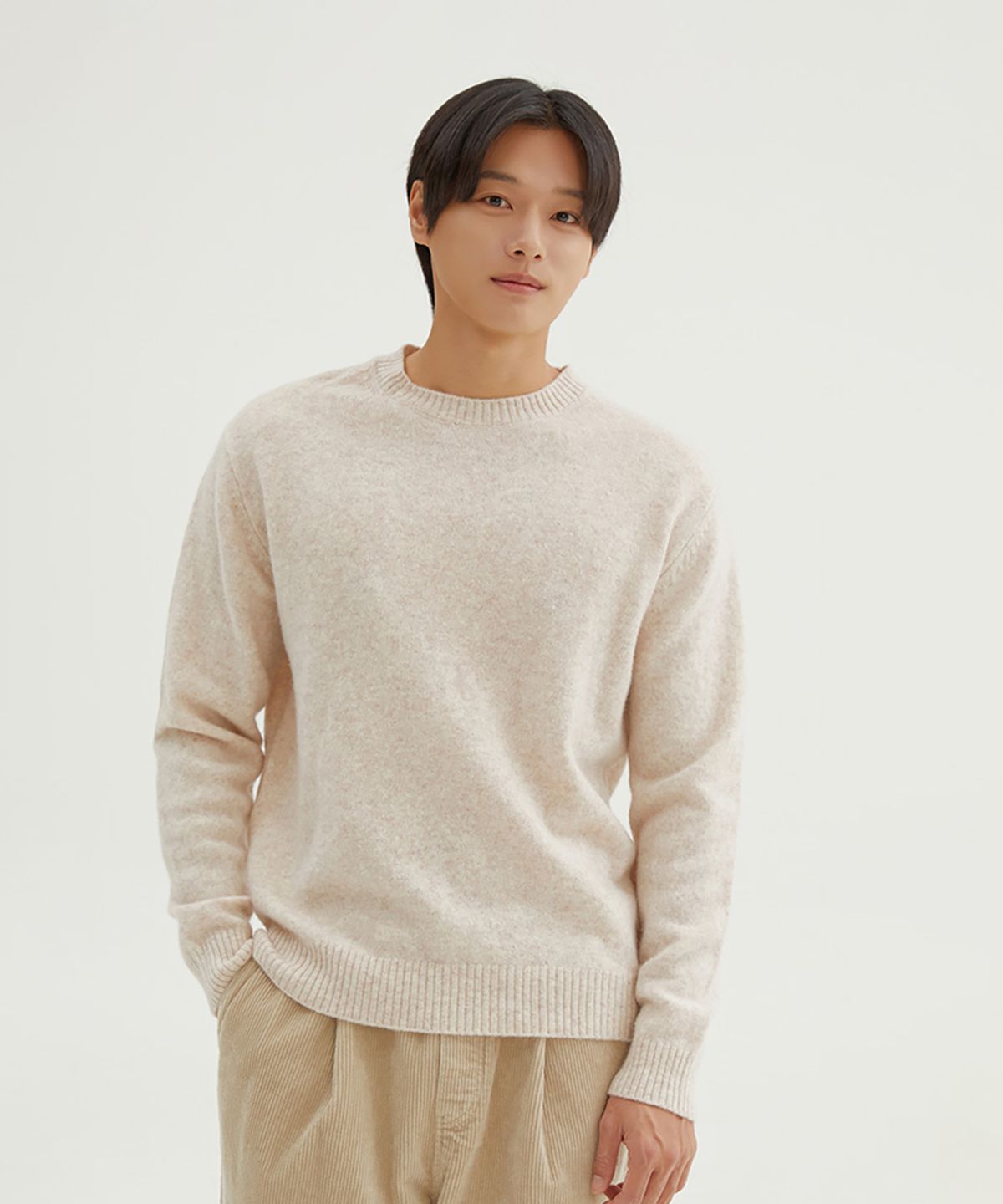 스파오(SPAO) [울100] 램스울 라운드넥 니트_SPKWF4TM06