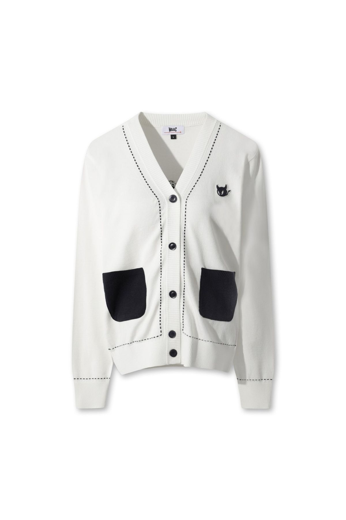 왁(WAAC) Women Stitch Point Knit Cardigan WWWAA25621IVX